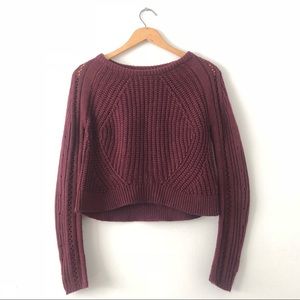 Aqua Knit Sweater Crop